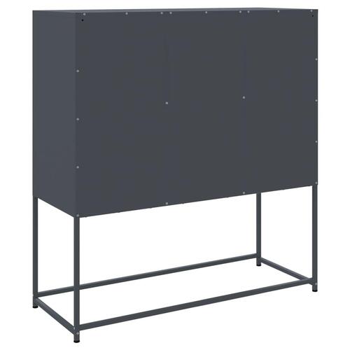 Højskab 100,5x39x107 cm stål antracitgrå
