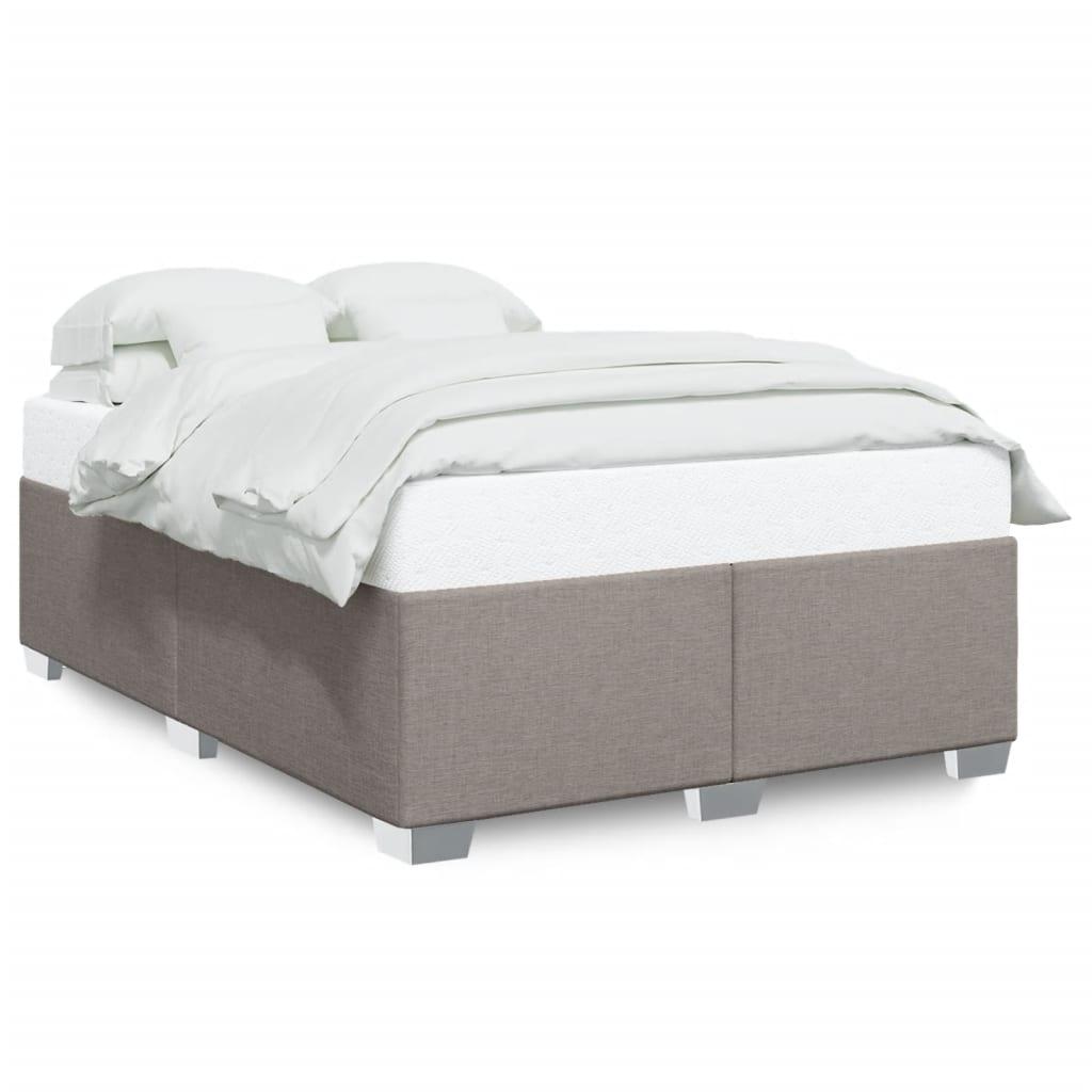 Sengeramme uden madras 140x190 cm stof gråbrun