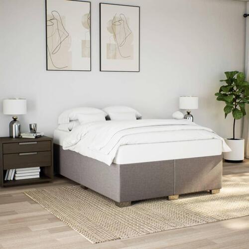 Sengeramme uden madras 140x190 cm stof gråbrun