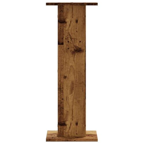 Højtalerstativer 2 stk. 30x30x80 cm konstrueret træ antikt træ