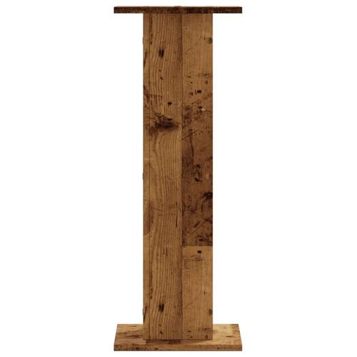 Højtalerstativer 2 stk. 30x30x80 cm konstrueret træ antikt træ