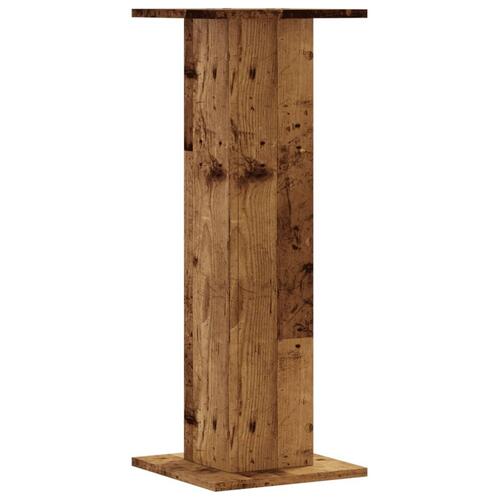 Højtalerstativer 2 stk. 30x30x80 cm konstrueret træ antikt træ