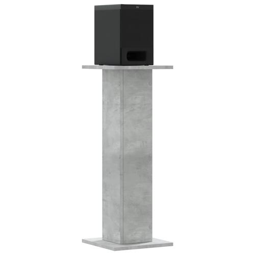 Højtalerstativer 2 stk. 30x30x80 cm konstrueret træ betongrå