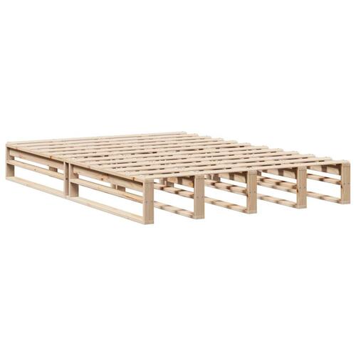Sengeramme uden madras 140x190 cm massivt fyrretræ