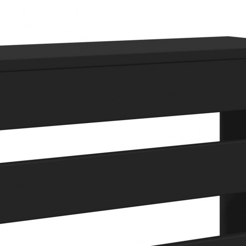 Radiatorskjuler med hylde 175 x 20 x 82 cm - sort