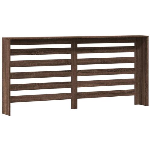Radiatorskjuler 175x20x82 cm konstrueret træ brun egetræsfarvet