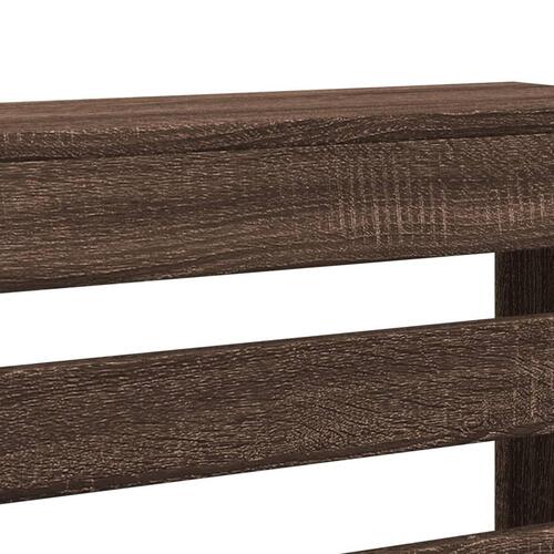 Radiatorskjuler 175x20x82 cm konstrueret træ brun egetræsfarvet