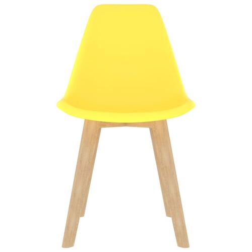 Spisebordsstole 6 stk. plastik gul