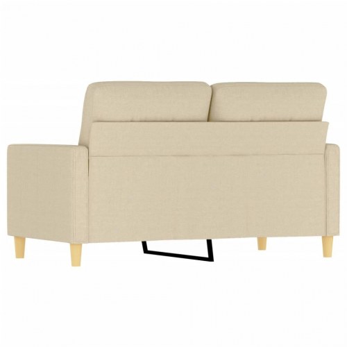 2-personers sofa i stof - cremefarvet, sædebredde 120 cm
