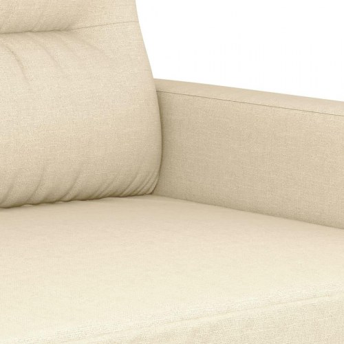 2-personers sofa i stof - cremefarvet, sædebredde 120 cm