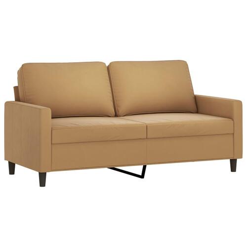 3 personers sofa med hynder velour brun