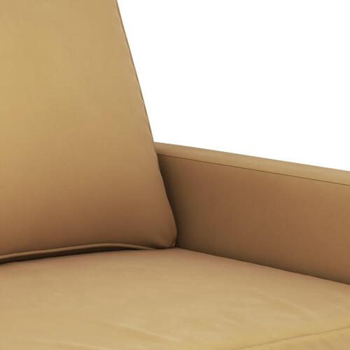 3 personers sofa med hynder velour brun