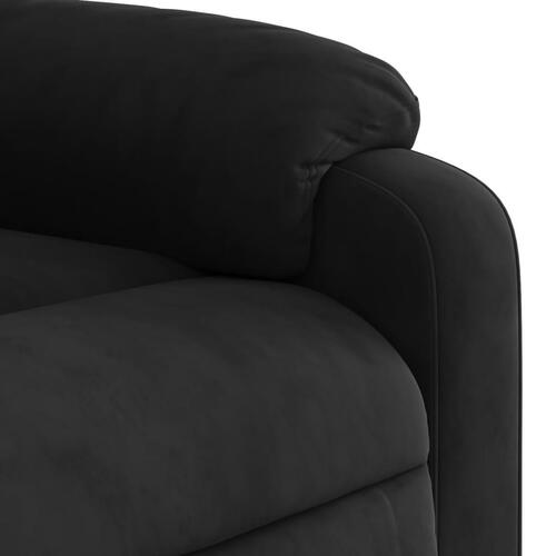 Løftestol mikrofiberstof sort