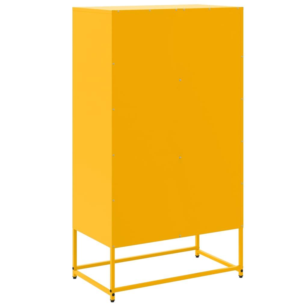 Skab 68,5x38,5x123,5 cm stål sennepsgul