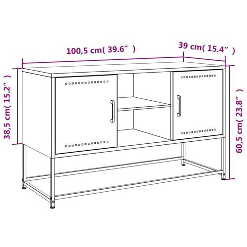 Skab 36x39x123 cm stål hvid