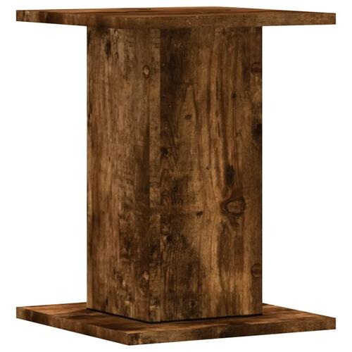 Højtalerstativer 2 stk. 30x30x40cm konstrueret træ røget egetræ