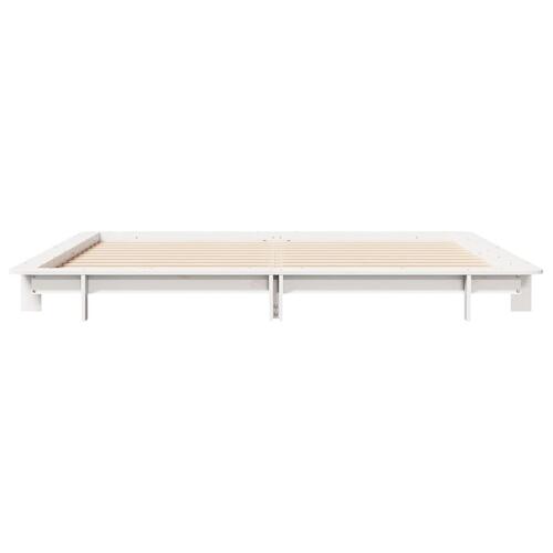 Sengeramme uden madras 180x200 cm massivt fyrretræ hvid