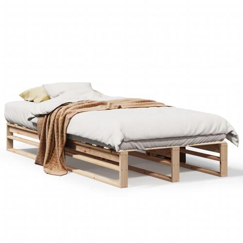 Sengeramme uden madras 90x200 cm massivt fyrretræ