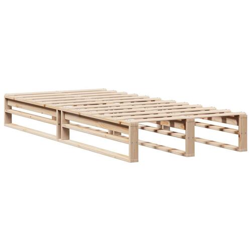 Sengeramme uden madras 90x200 cm massivt fyrretræ