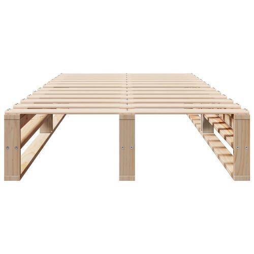 Sengeramme uden madras 90x200 cm massivt fyrretræ