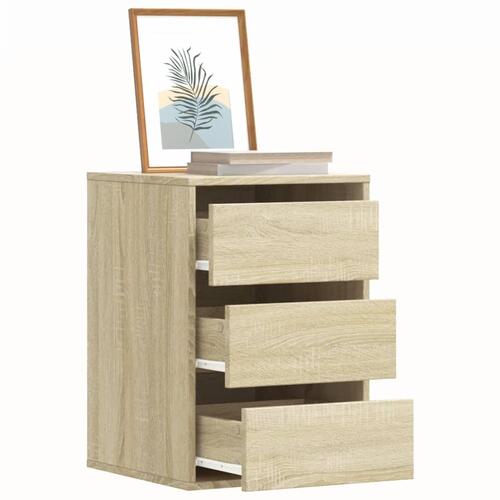 Kommode til hjørne 40x41x58 cm konstrueret træ sonoma-eg