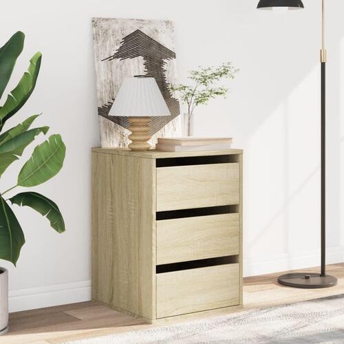 Kommode til hjørne 40x41x58 cm konstrueret træ sonoma-eg