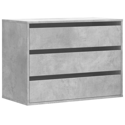 Kommode til hjørne 80x41x58 cm konstrueret træ betongrå