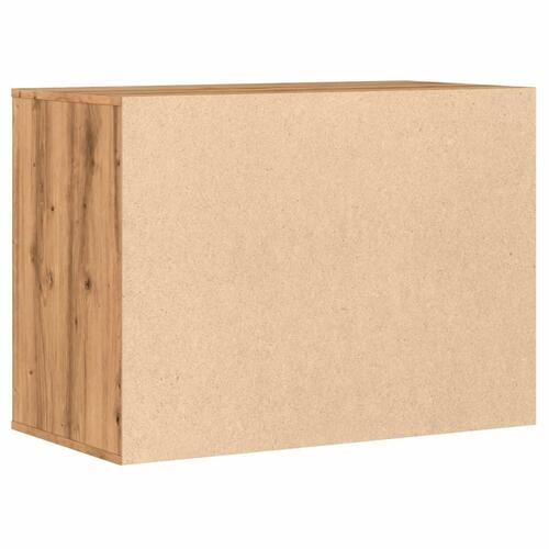 Kommode til hjørne 80x41x58 cm konstrueret træ egetræsfarvet