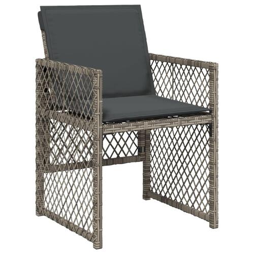Loungesæt til haven 11 dele med hynder polyrattan grå