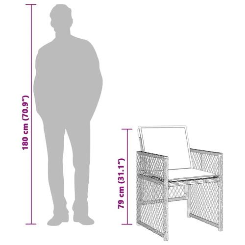 Loungesæt til haven 11 dele med hynder polyrattan grå