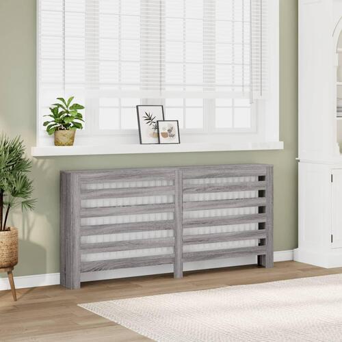 Radiatorskjuler 175x20x82 cm konstrueret træ grå sonoma-eg