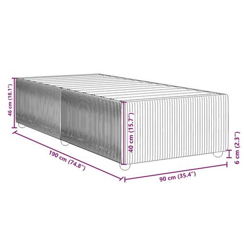 Sengeramme uden madras 90x190 cm stof sort