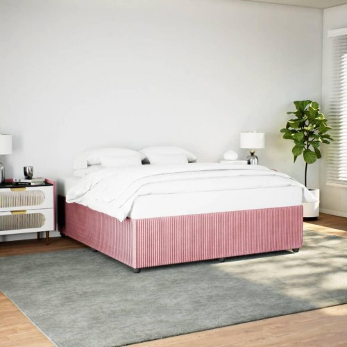 Sengeramme 180x200 cm fløjl pink