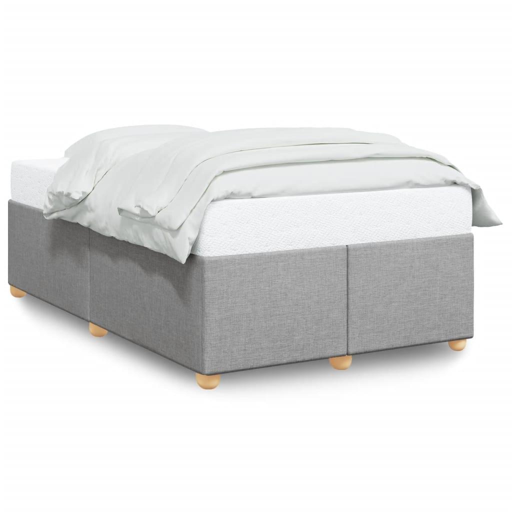 Sengeramme uden madras 120x190 cm stof enkeltseng lysegrå billede