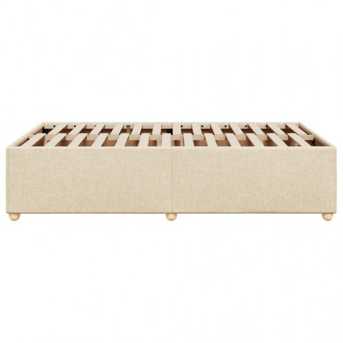 Sengeramme uden madras 120 x 190 cm i stof - cremefarvet