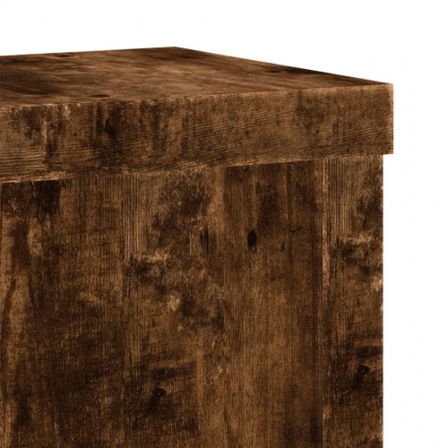 Plantestativer - 2 stk. 10×10×18 cm i konstrueret træ, røget eg