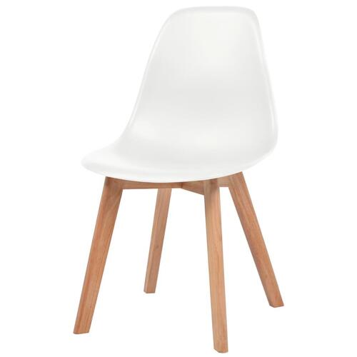 Spisebordsstole 4 stk. plastik hvid