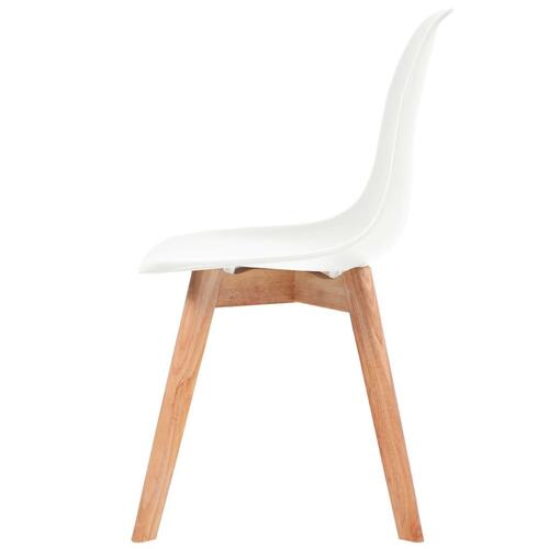 Spisebordsstole 4 stk. plastik hvid
