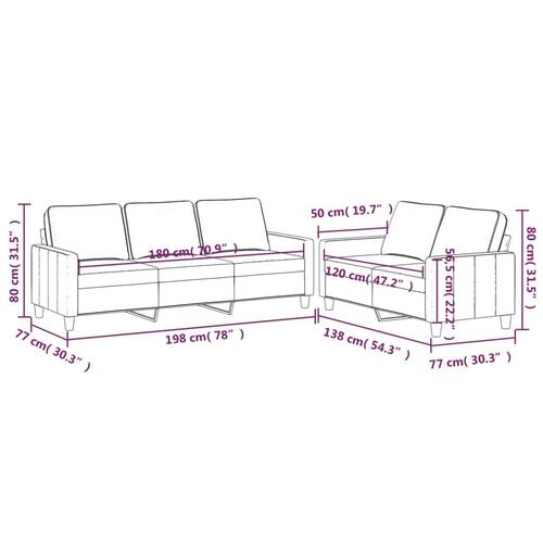 2 personers sofa med hynder velour lyserød