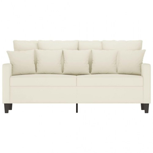 2-personers sofa i velour 140 cm - cremefarvet