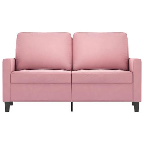 2-personers sofa 120 cm fløjl lyserød