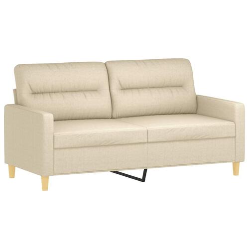 3 personers sofa med hynder stof cremefarvet