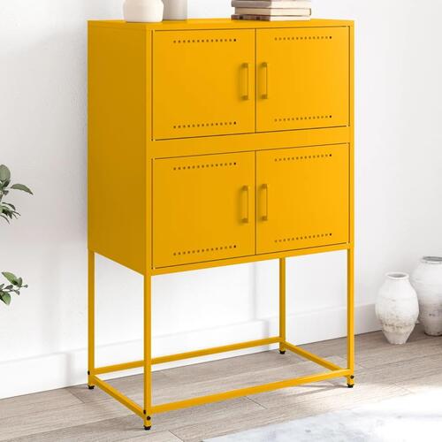 Skab 68,5x38,5x107 cm stål sennepsgul
