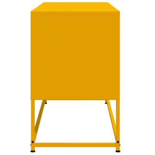 Tv-bord 100,5x39x60,5 cm stål sennepsgul