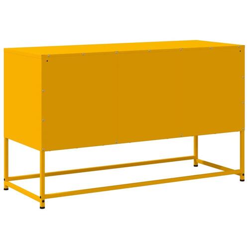 Tv-bord 100,5x39x60,5 cm stål sennepsgul