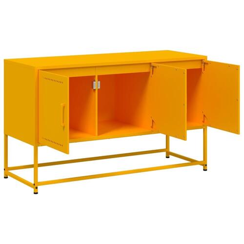 Tv-bord 100,5x39x60,5 cm stål sennepsgul