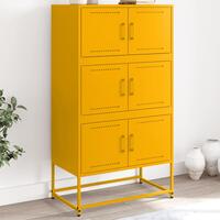 Skab 68,5x38,5x123,5 cm stål sennepsgul