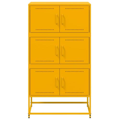Skab 68,5x38,5x123,5 cm stål sennepsgul