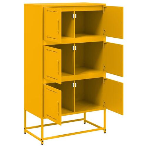 Skab 68,5x38,5x123,5 cm stål sennepsgul