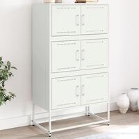 Skænk 68,5x38,5x123,5 cm stål hvid